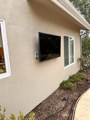 Installed a recess outlet and mounted TV