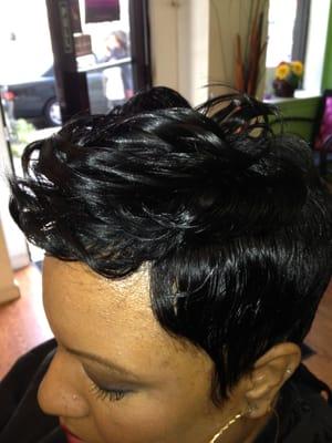 Full head weave, and cut to perfection