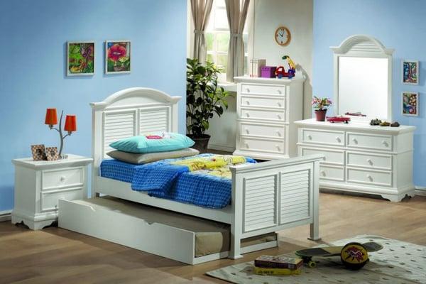 Great selection of kid's furniture including bunk beds, trundle beds, storage beds and day beds.