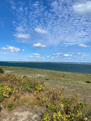 Chatham Lighthouse Beach on a Cloudy Day. The clouds look like an artist painted them in the sky. Beautiful  Fall of 2020