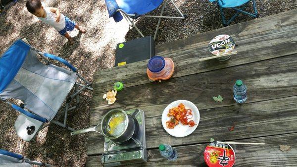 Cooking up lunch!