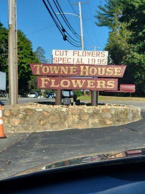 Sign on road