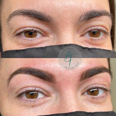 Customs eyebrow design and fill