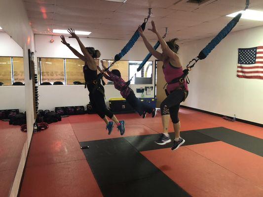 Bungee fitness is low impact, high intensity cardio. Once you get in the bungee and fly you will want to make this part of your routine!