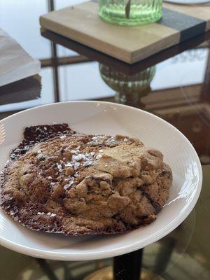 Lava chocolate chip cookie - soft and warm with crispy edges!