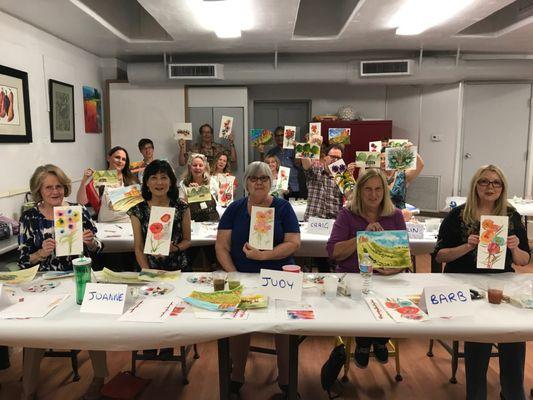 Wine & Watercolor Class - April 2017