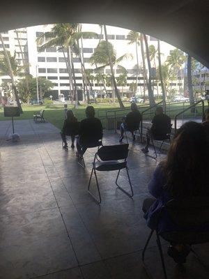 Waiting area(15 minutes) after vaccination.