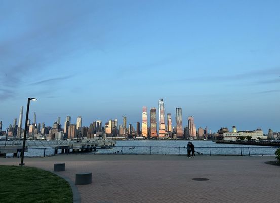 skyline and pier