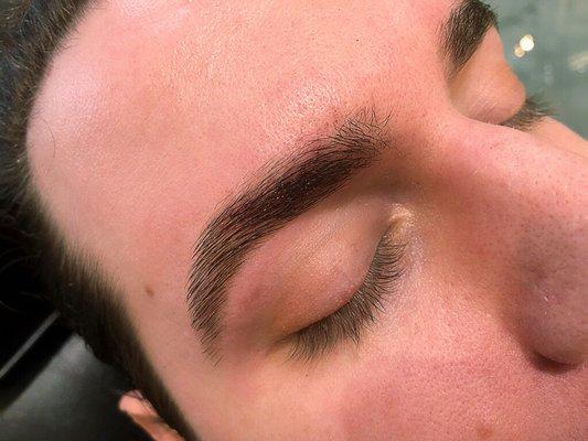 Men's brow wax and tint