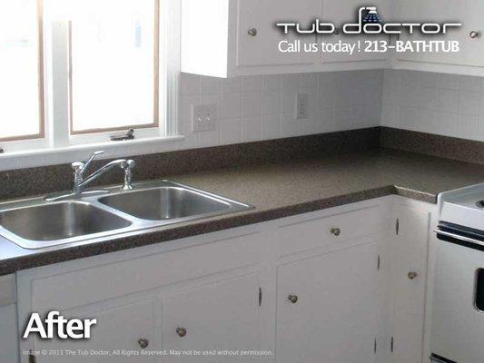 Tub Doctor 805-965-0000  Formica kitchen countertop repair replacement