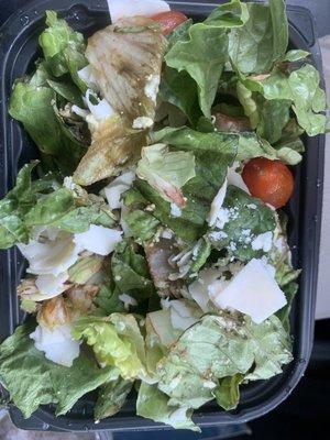 Rotten lettuce in salad served by Wendy's in Wilson.