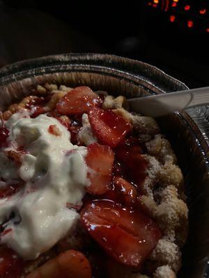 Strawberry funnel cake