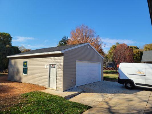 New garage built in 20 days.