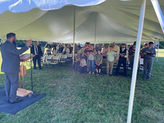 Church in the tent