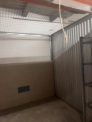 The inside of the storage unit which was clean