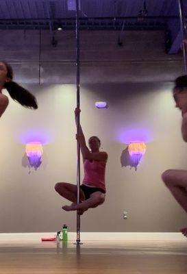 Such a fun intro to pole dancing class! It was my first class, and I learned a routine to perform at the end even.