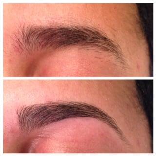 Eyebrow wax before and after.....see the dramatic results!