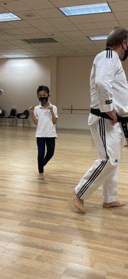 Aedan's first Taekwondo class!!