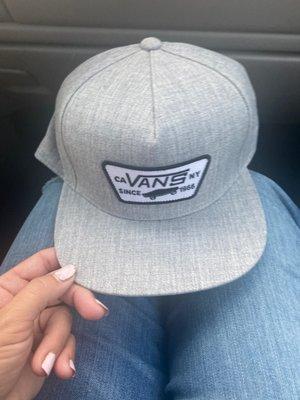 Van's hat.