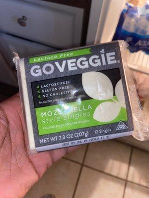 So happy they had the go veggie cheese I've fell in love with this past weekend