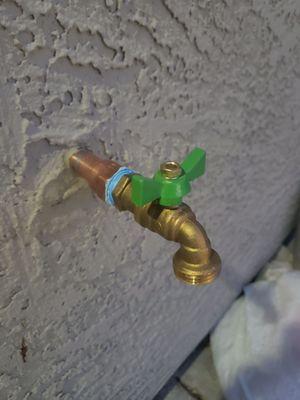 Backyard water valve replaced