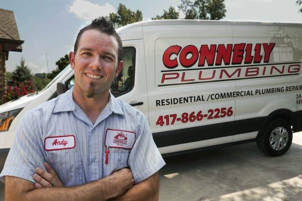 Andy Aust is part of the Service Team at Connelly Plumbing.