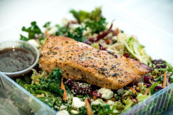 Kale Salad w/ Salmon