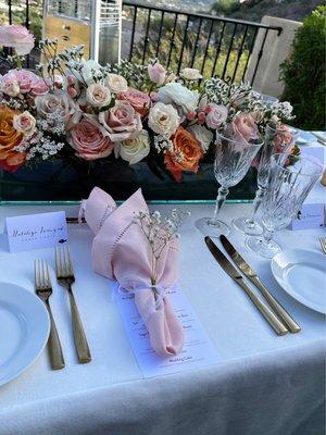 Table settings and decor