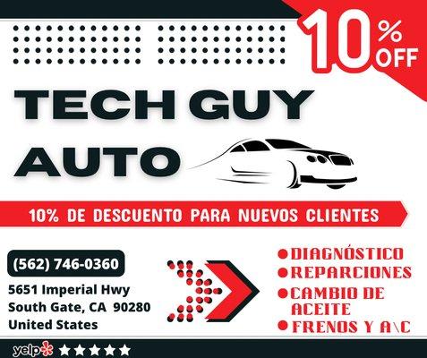 10% de descuento para nuevos clientes!