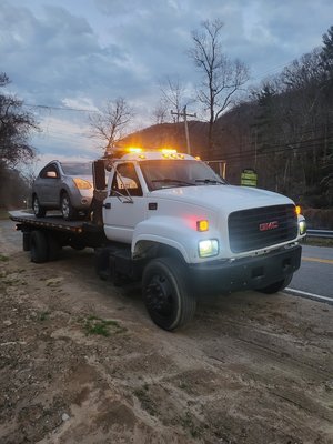 Roadside pickup of a car