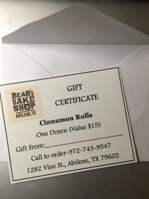 Gift Certificates