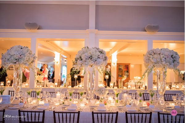 Lush all-white wedding. Floral and Event Design by Soiree Floral & Dawn Kelly Designs. Photography by Brea McDonald Photography.