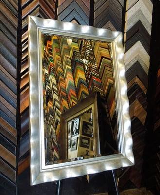 Not only do we make custom mirrors for any room, we also offer a selection of preframed showroom mirrors at a great price