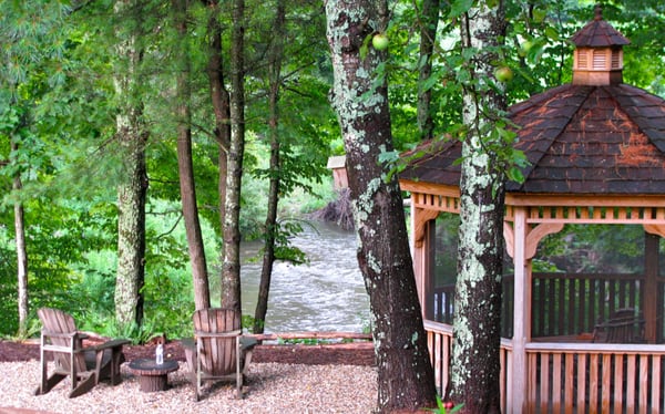 Enjoy the river from the Gazebo.