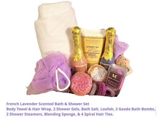 Custom Lavender Bath Gift Basket