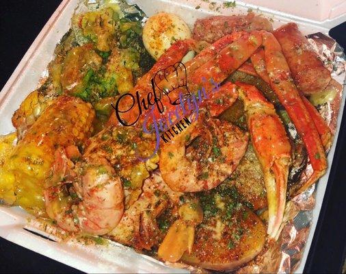 Our Seafood Plate!!!