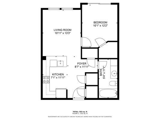 2D floor plan for an apartment in the Durham Area, we also do homes and commercial areas! and we do 3D floor plans too!