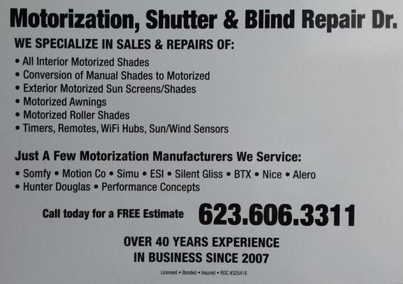 Shutter & Blind Repair Dr