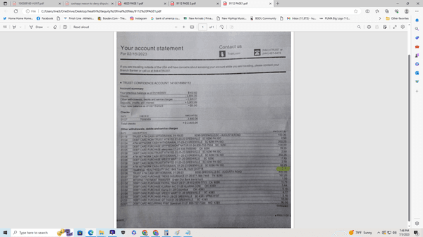 bank account showing health equity withdrew from account instead of depositing into the account for reinbursement,.Charter denied it