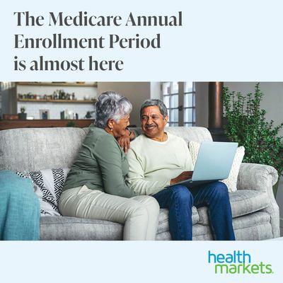 Medicare enrollment begins 10/15! Be sure to make an appointment with me, a licensed insurance agent today. I can help make the Medicare