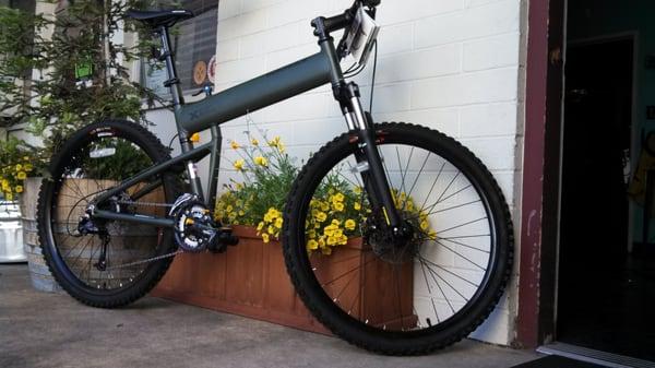 Ready to rock!  Buy a folding Montague mountain bike, and your off-pavement adventures will never be the same again!