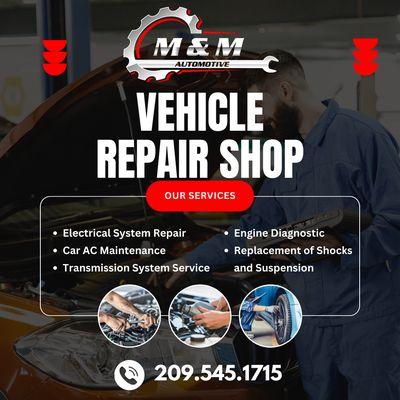 Expert vehicle repair at M&M Automotive: comprehensive maintenance and repair services. Visit mmauto.net for quality care.