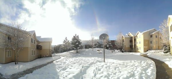 basketball court during winter 2014