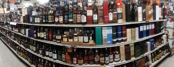 A fraction of the scotch and whiskey selection.