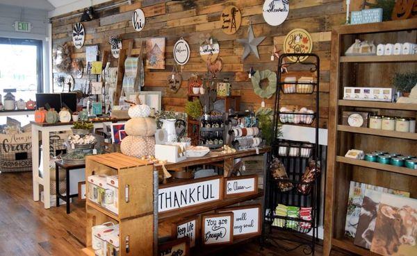 Visit our gift shop. Something for everyone! Boho, Farmhouse,  coastal decor & more. Unique books & games.