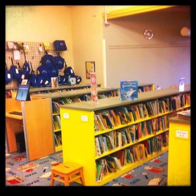 Children's book section, great selection of books to read the little ones.