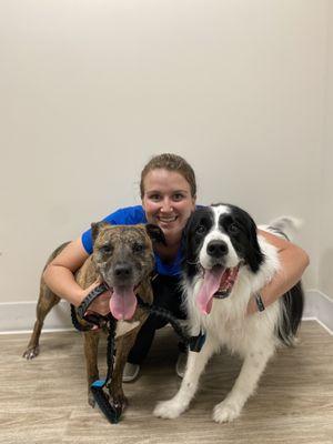 Coda & Callie's first visit (during curbside too!) They are not anxious at all