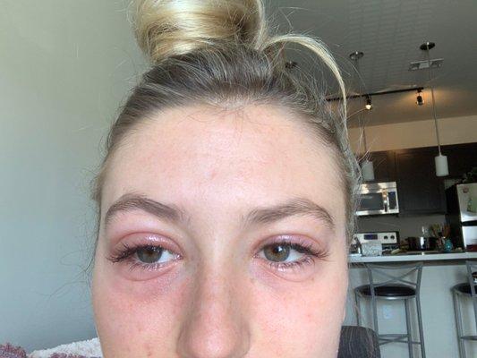 This was the outcome of me getting eyelash extensions at cute brow.