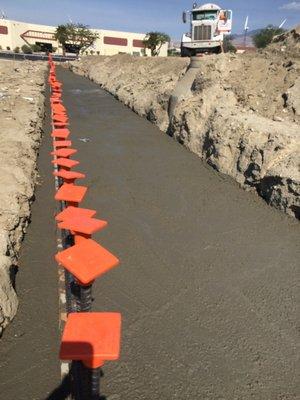 Desert Hot Springs, Ca. 
 1/4 Mile Long Retaining Wall.