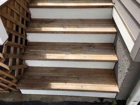 Deck stairs before